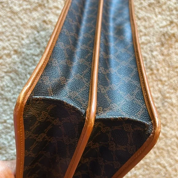 Bally Black and Brown Monogram Briefcase Computer Bag- Rare! - Picture 8 of 12